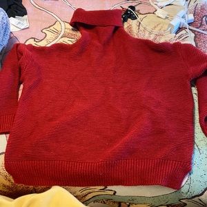 burgundy/red turtleneck sweater lightly worn